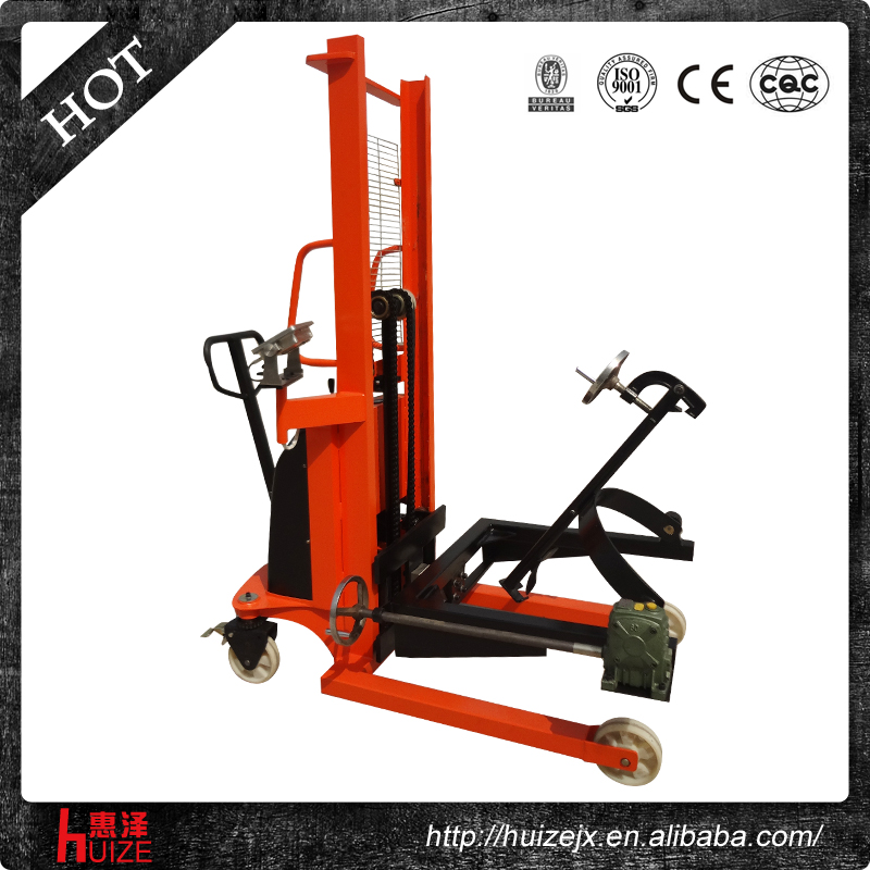 半電動(dòng)稱重油桶車（夾鐵桶，手搖翻轉(zhuǎn)倒料）